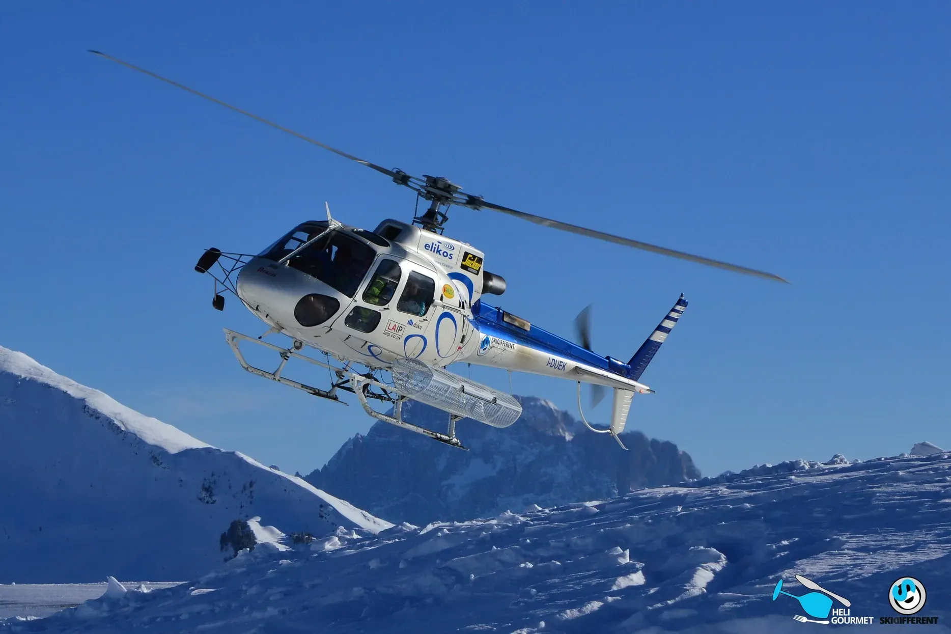 Helicopter tour dolomites